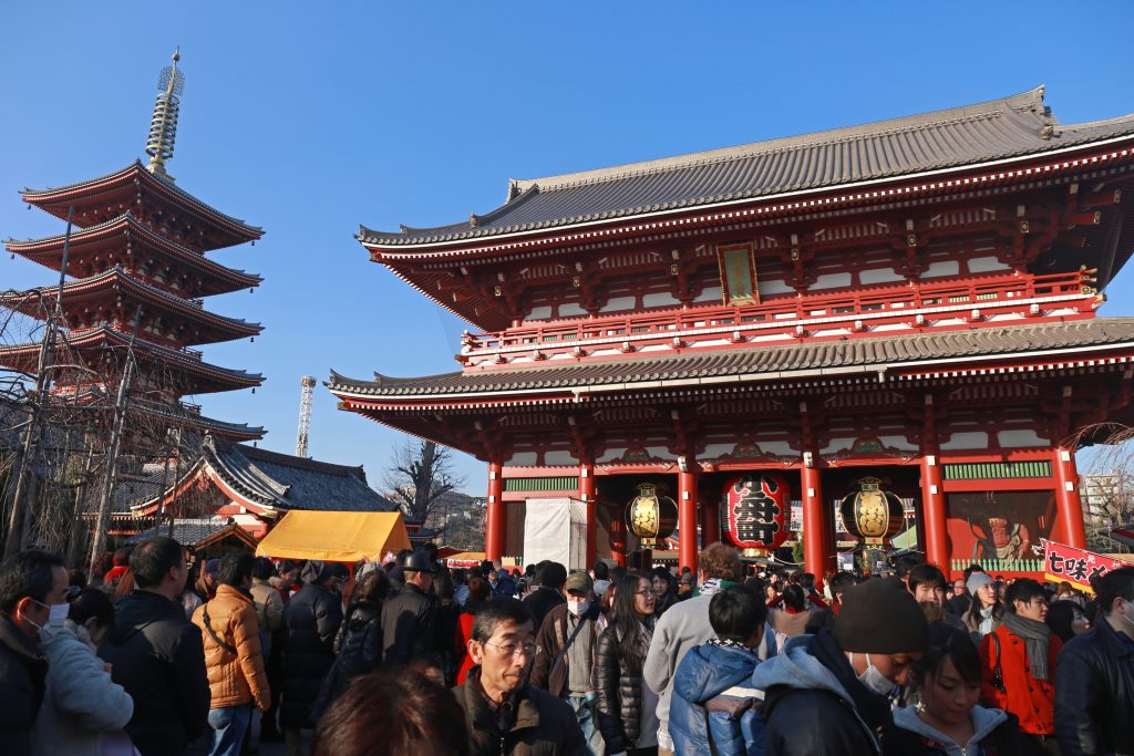 Asakusa Temple Sensoji in New Year