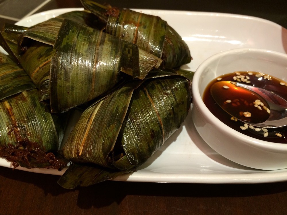 Chicken in pandanus leaves 