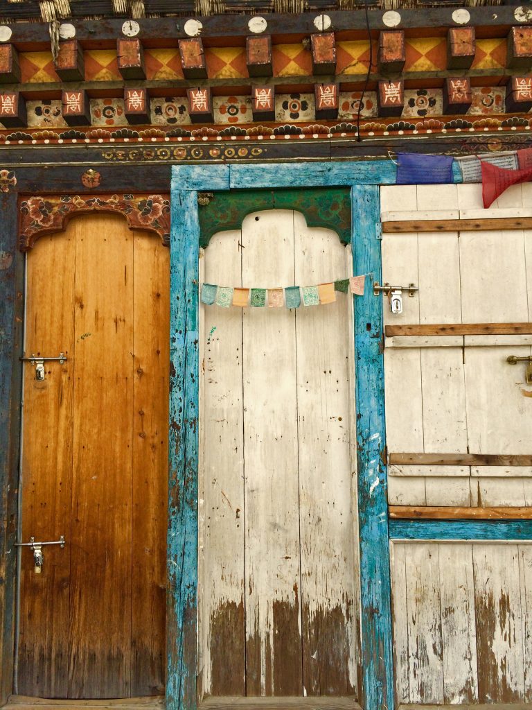 A locked door in Thimphu