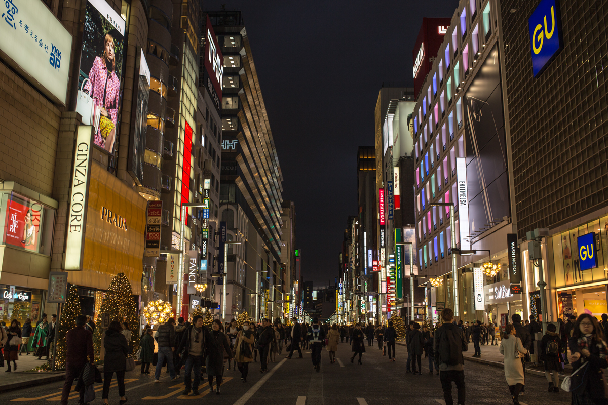 Evening time Ginza